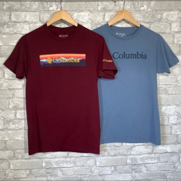 Columbia Men's Bundle of Two Size Small Short Sleeve Tshirts Crewneck - Picture 1 of 11